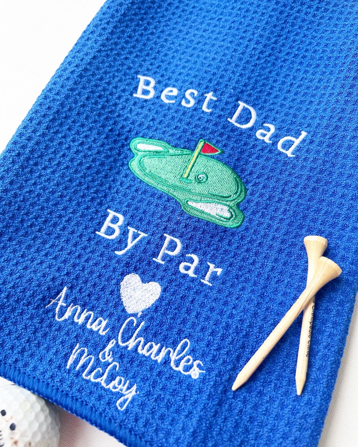 Customized Father's Day Golf Towel with clip for golf bag