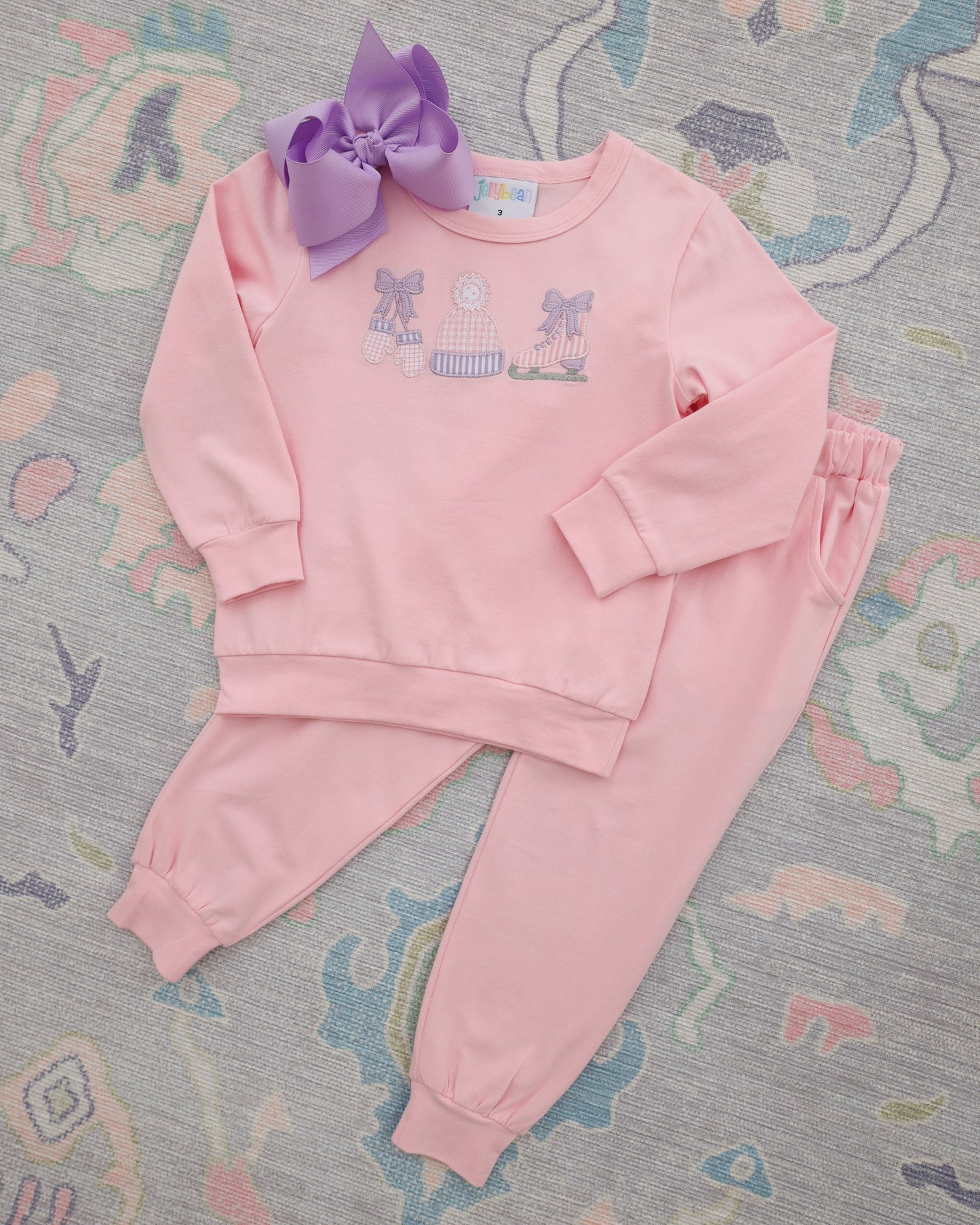 Around the Rink Jogger Set Pink and Blue
