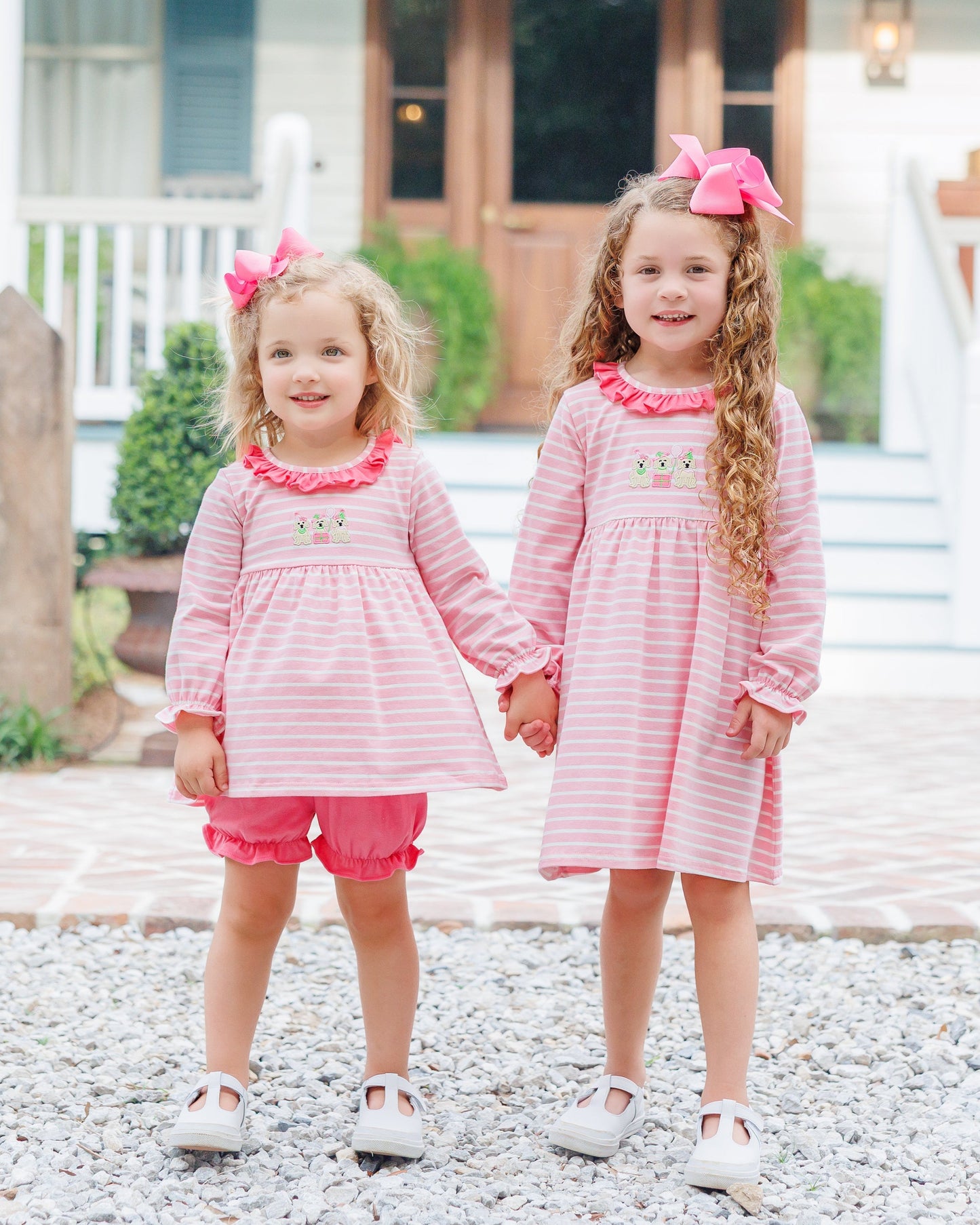 Puppy Party Ruffled Bloomer Shorts Set