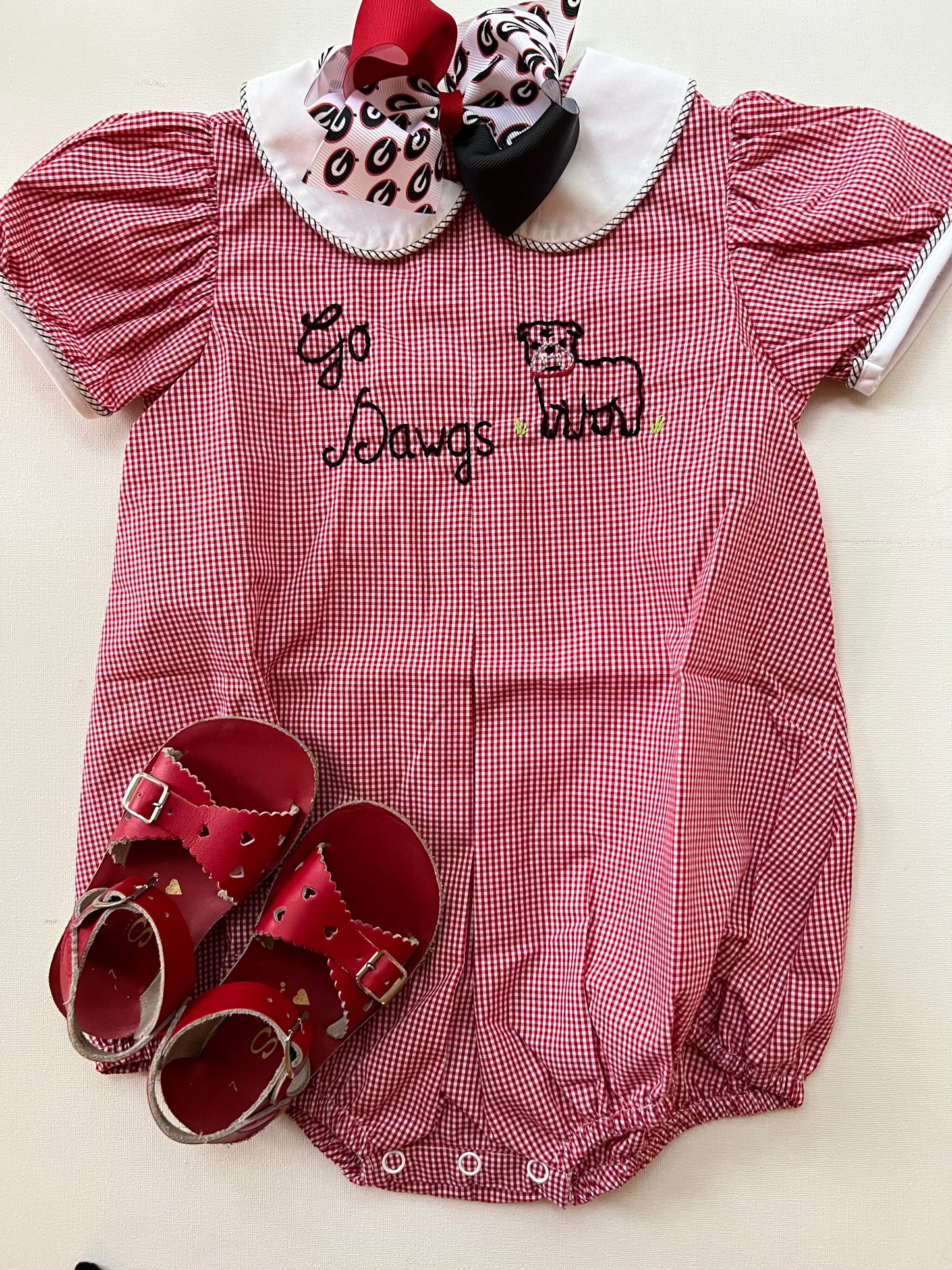 Remember Nguyen Heirloom Embroidered "Go Dawgs" GIRL Bubble