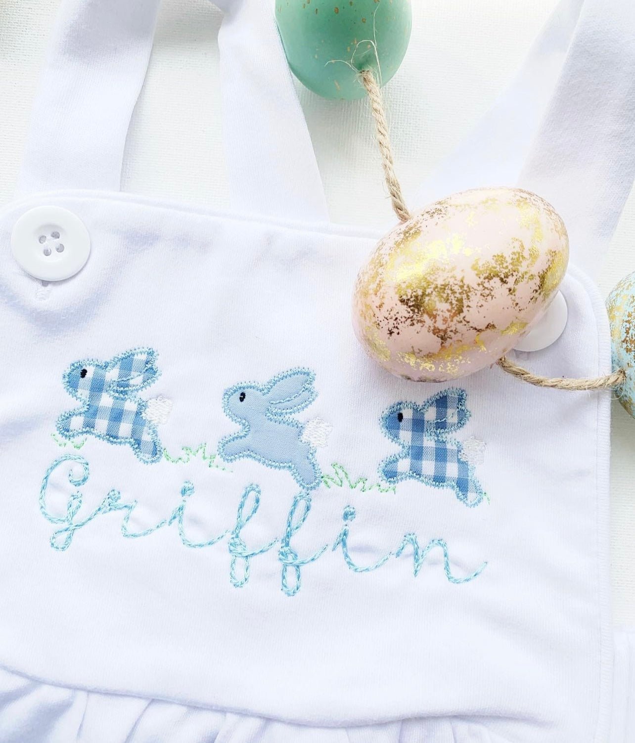 Three Hopping Applique Rabbits BOY OR GIRL - Tea and Cotton IncTea and Cotton Inc