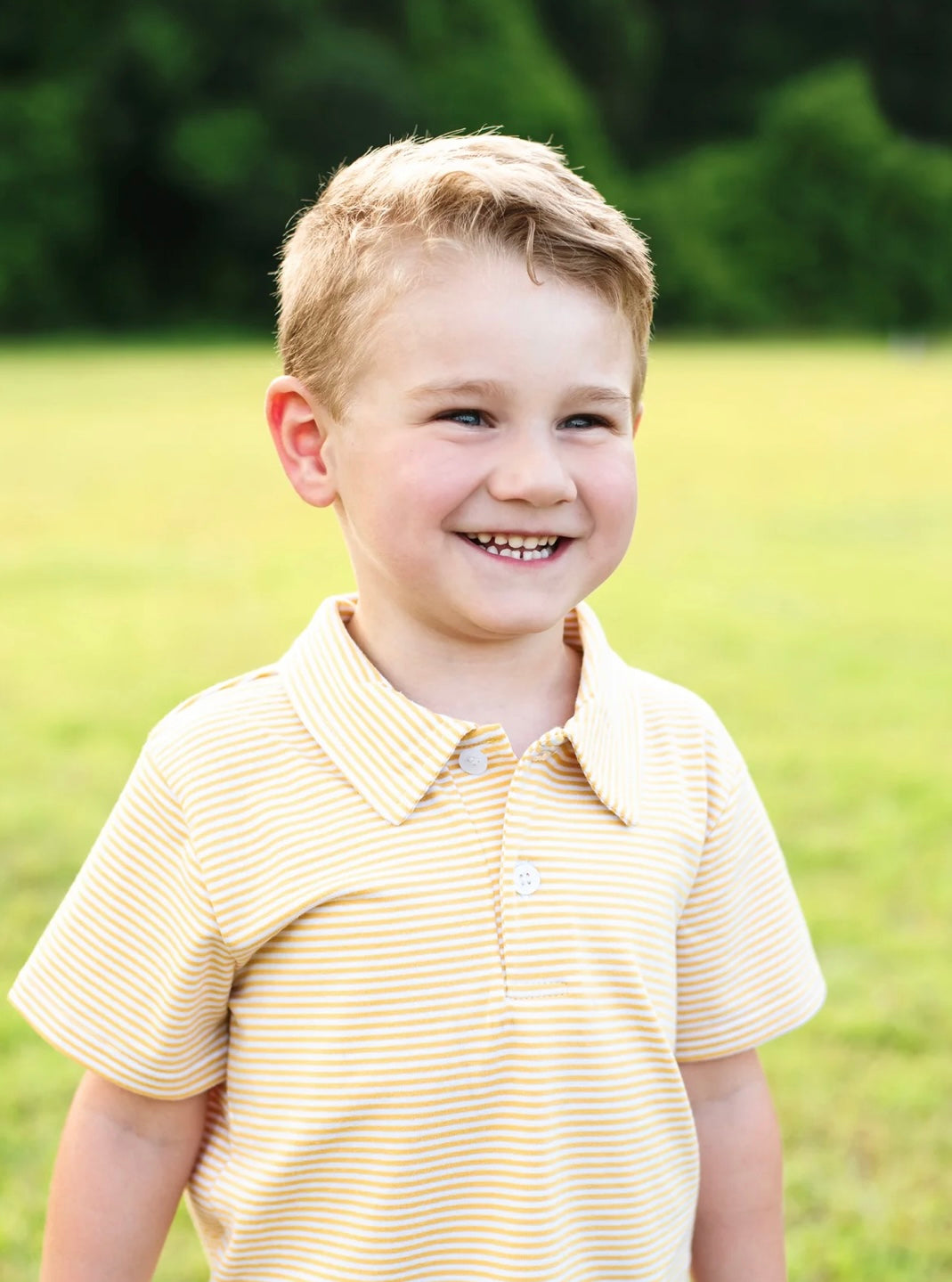 Jellybean Pale Yellow Stripe Michael Polo Pick your MINI design
