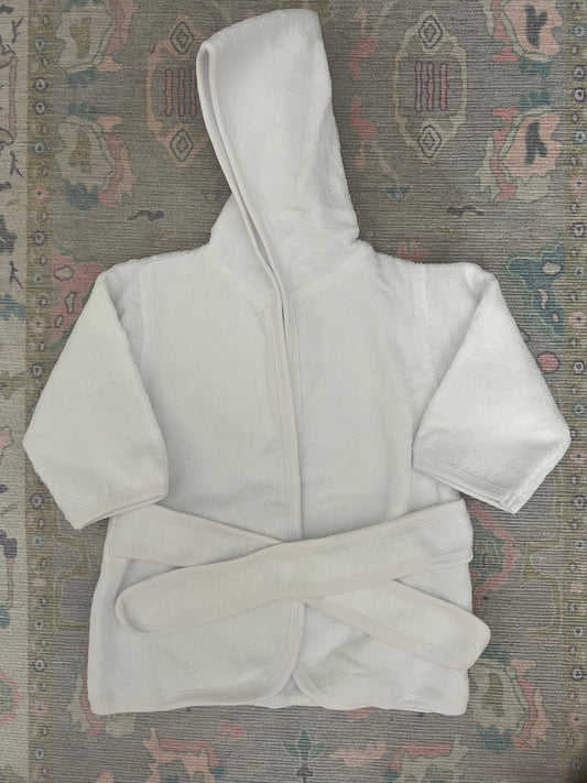 New Terry Plush Luxury White Trim Robe INFANT AND TODDLER