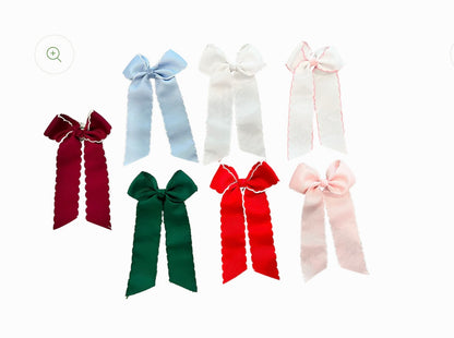 Gross grain Moon stitch Hair bow