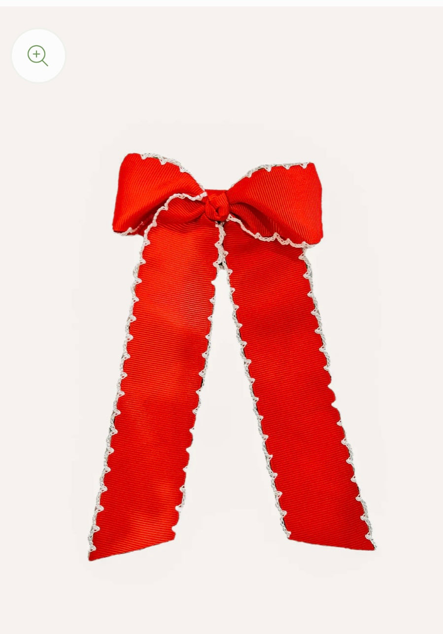 Gross grain Moon stitch Hair bow
