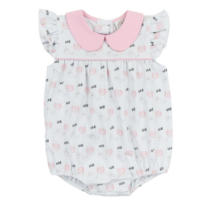 Jack O Lantern Pink Boo Printed Girls Bubble