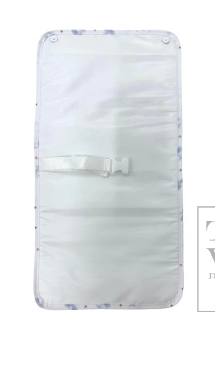 Changing Pad wipeable/washable fits into backpacks!