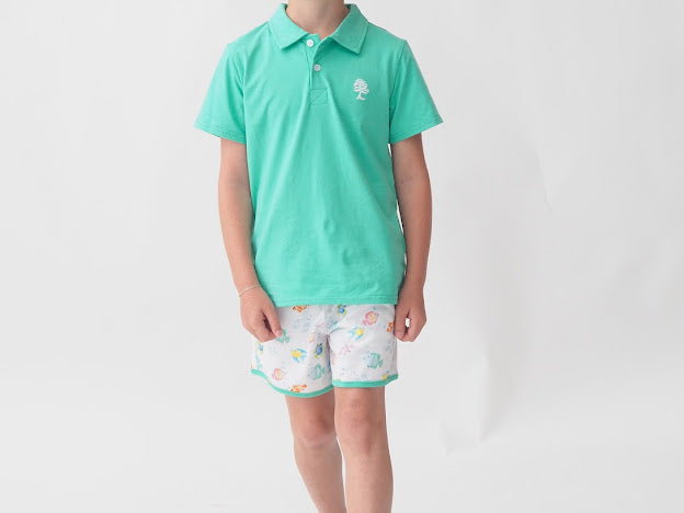 Fish Frenzy Boys Play Pocket Short Set