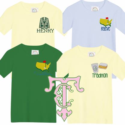Jellybean Green Stripe Graham Tee Pick your MINI design