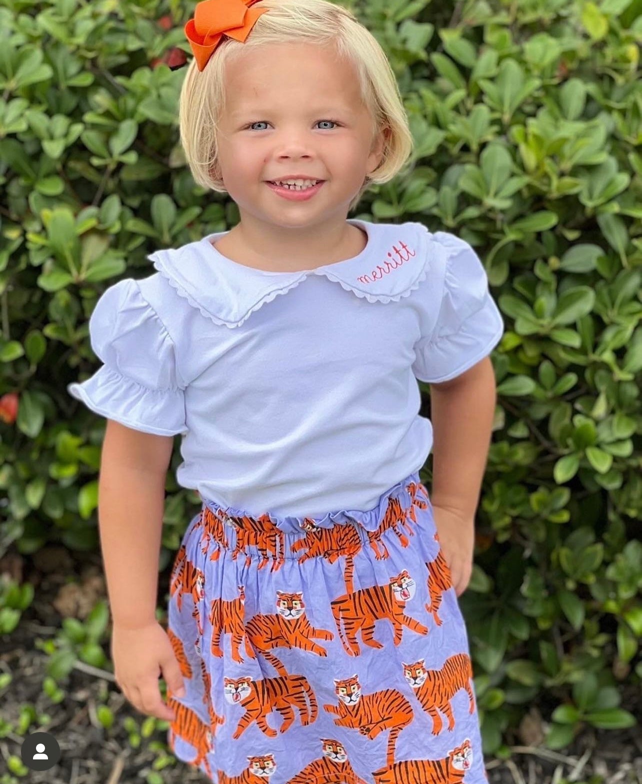Girls Peter Pan Collar Puff Sleeve SS shirt