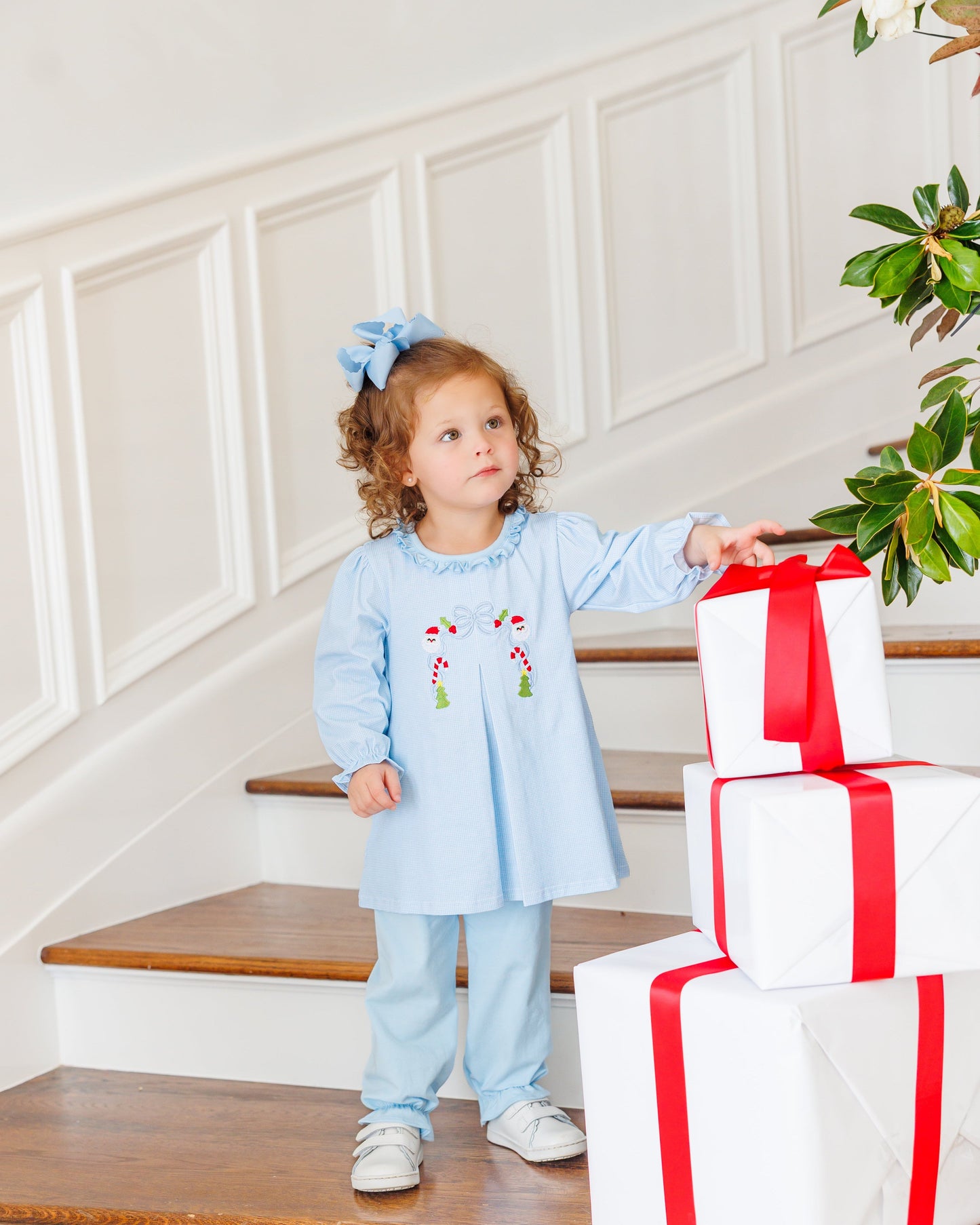 A Classic Christmas Pleat Bloomer Pant Set