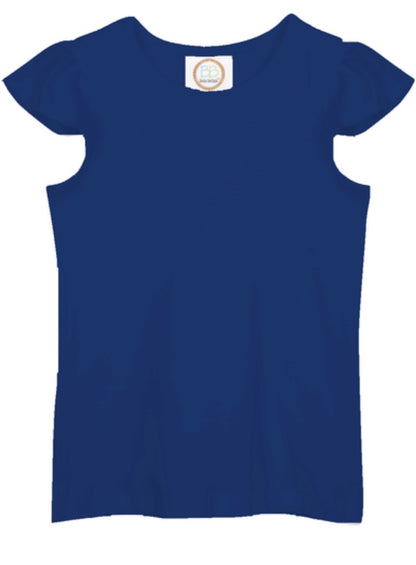 Girls Flutter Sleeve Shirt MULTIPLE COLORS