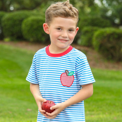 Apple Pocket Applique Shorts Set