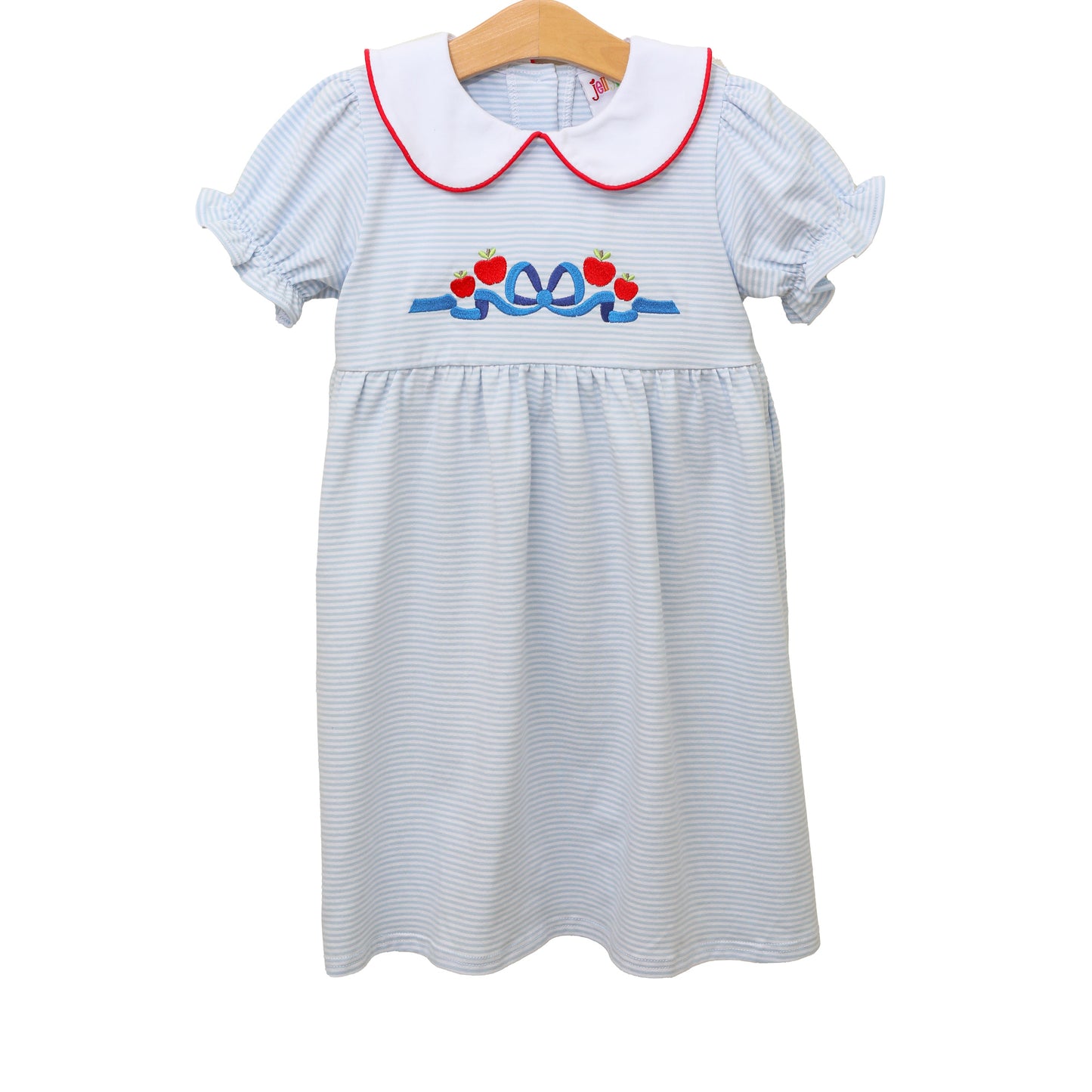Apples and Bows Embroidery Dress