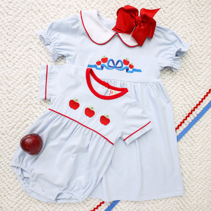 Apples and Bows Embroidery Dress
