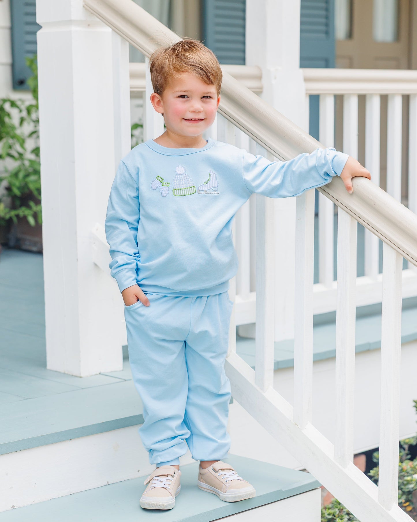 Around the Rink Jogger Set Pink and Blue