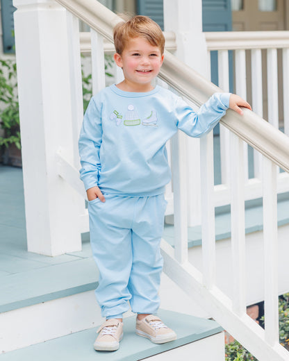 Around the Rink Jogger Set Pink and Blue