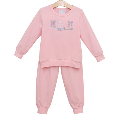 Around the Rink Jogger Set Pink and Blue