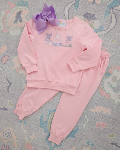 Around the Rink Jogger Set Pink and Blue