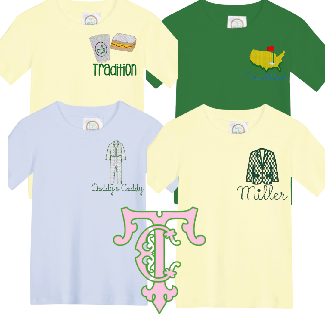 Masters Pale Yellow Boys Tee Pick your MINI design