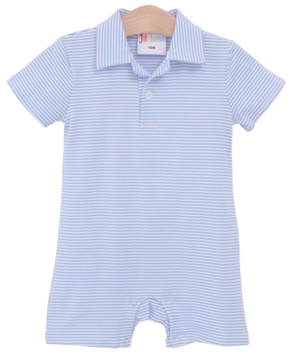 Michael Polo Romper Baby Blue