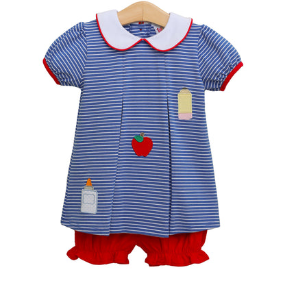 Back To School Pleat Bloomer Set