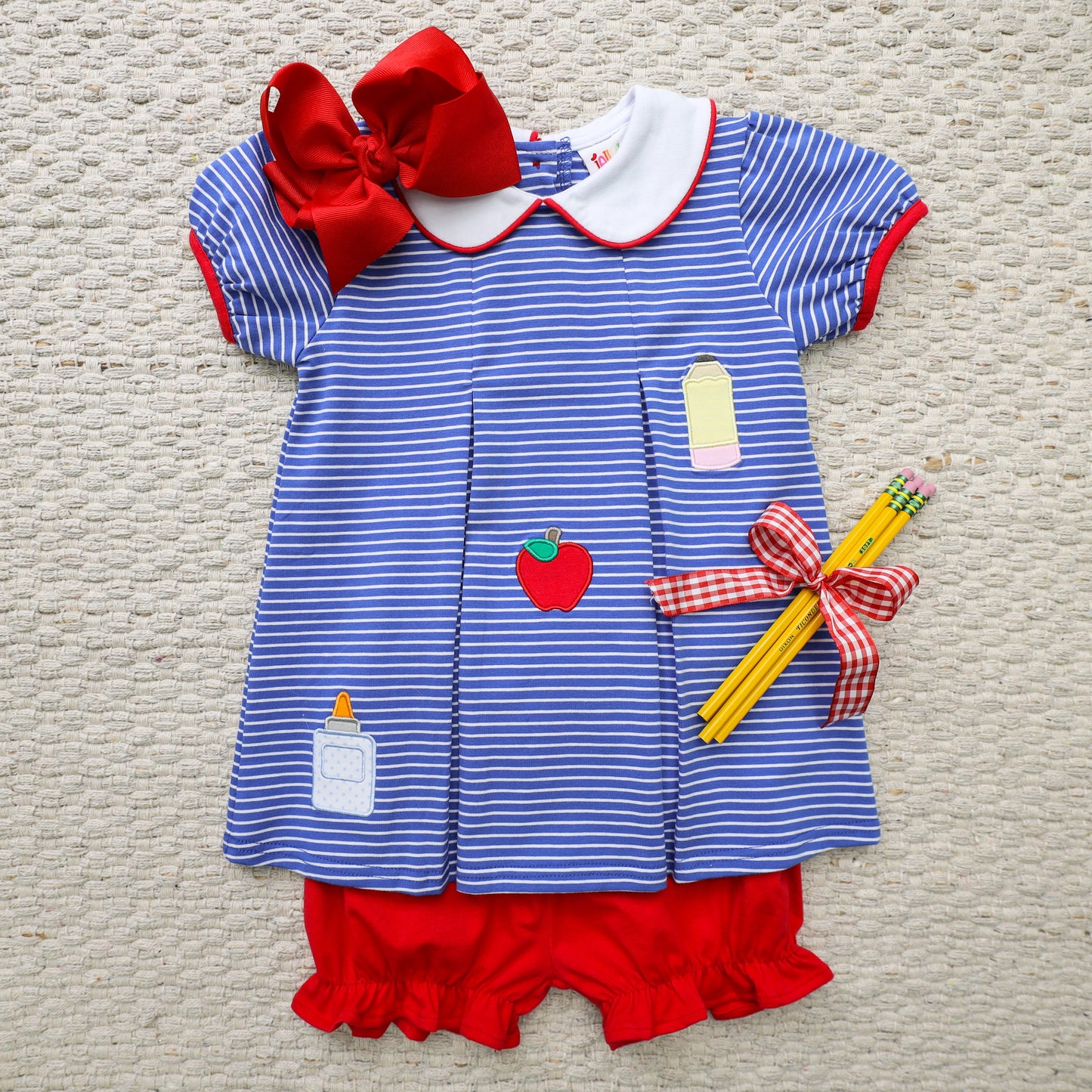 Back To School Pleat Bloomer Set