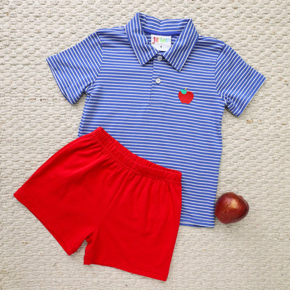 Back To School Polo Apple Embroidery 2 COLORS!