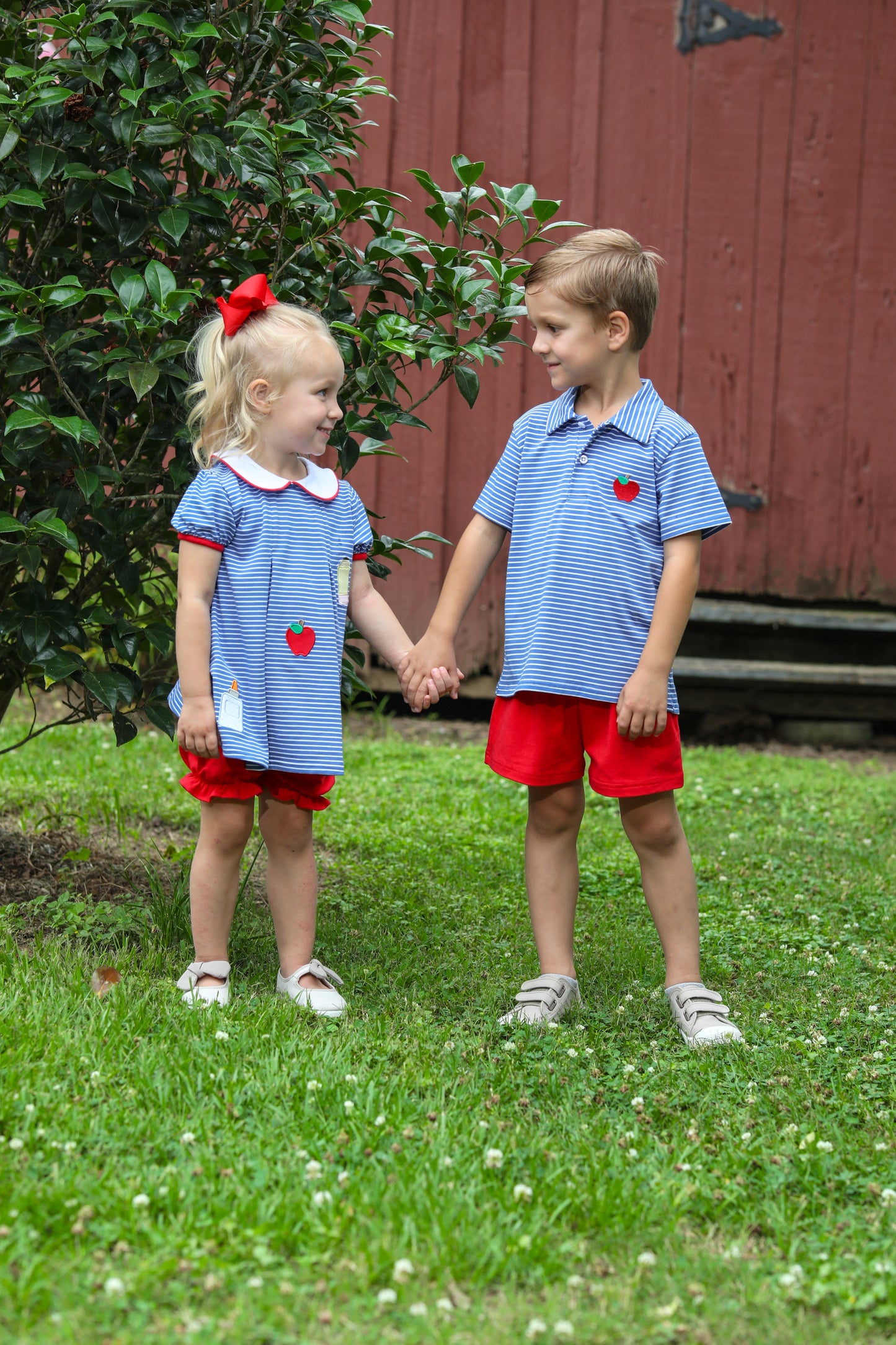 Back To School Polo Apple Embroidery 2 COLORS!