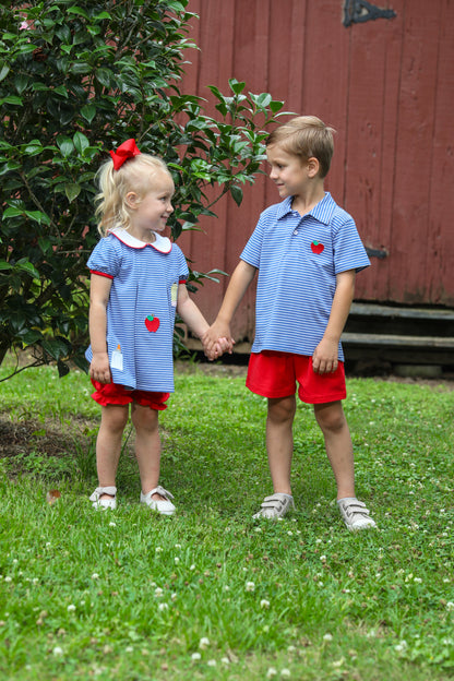 Back To School Polo Apple Embroidery 2 COLORS!