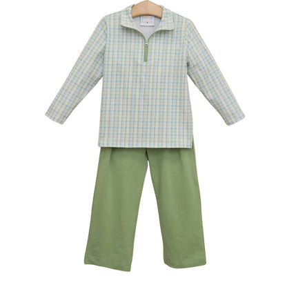 Basin Plaid Evan Pullover Pants Set