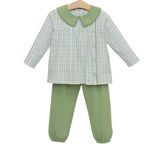 Basin Plaid Pants Set