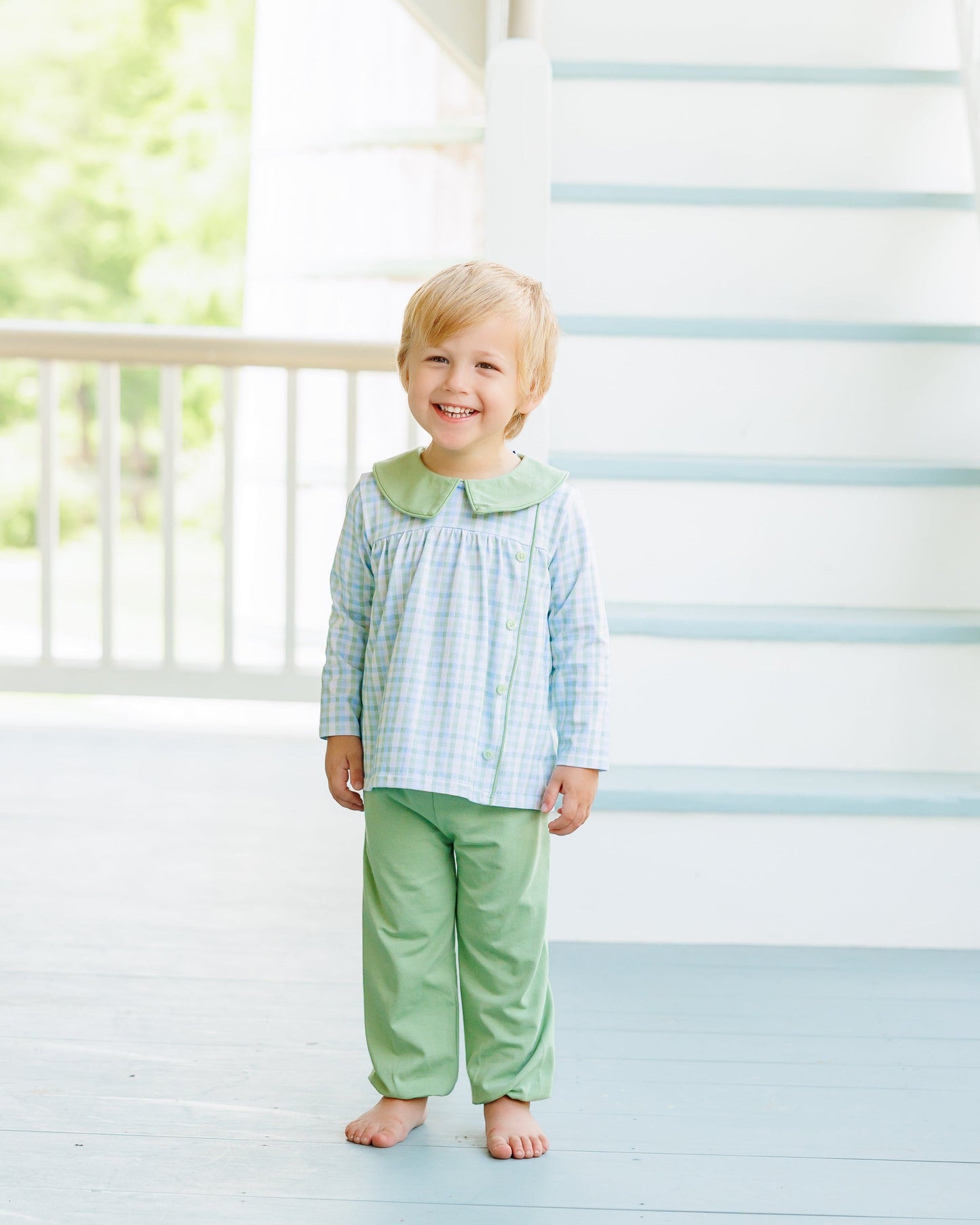 Basin Plaid Pants Set