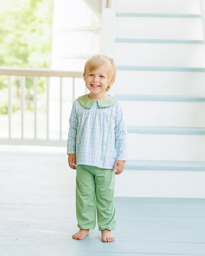 Basin Plaid Pants Set