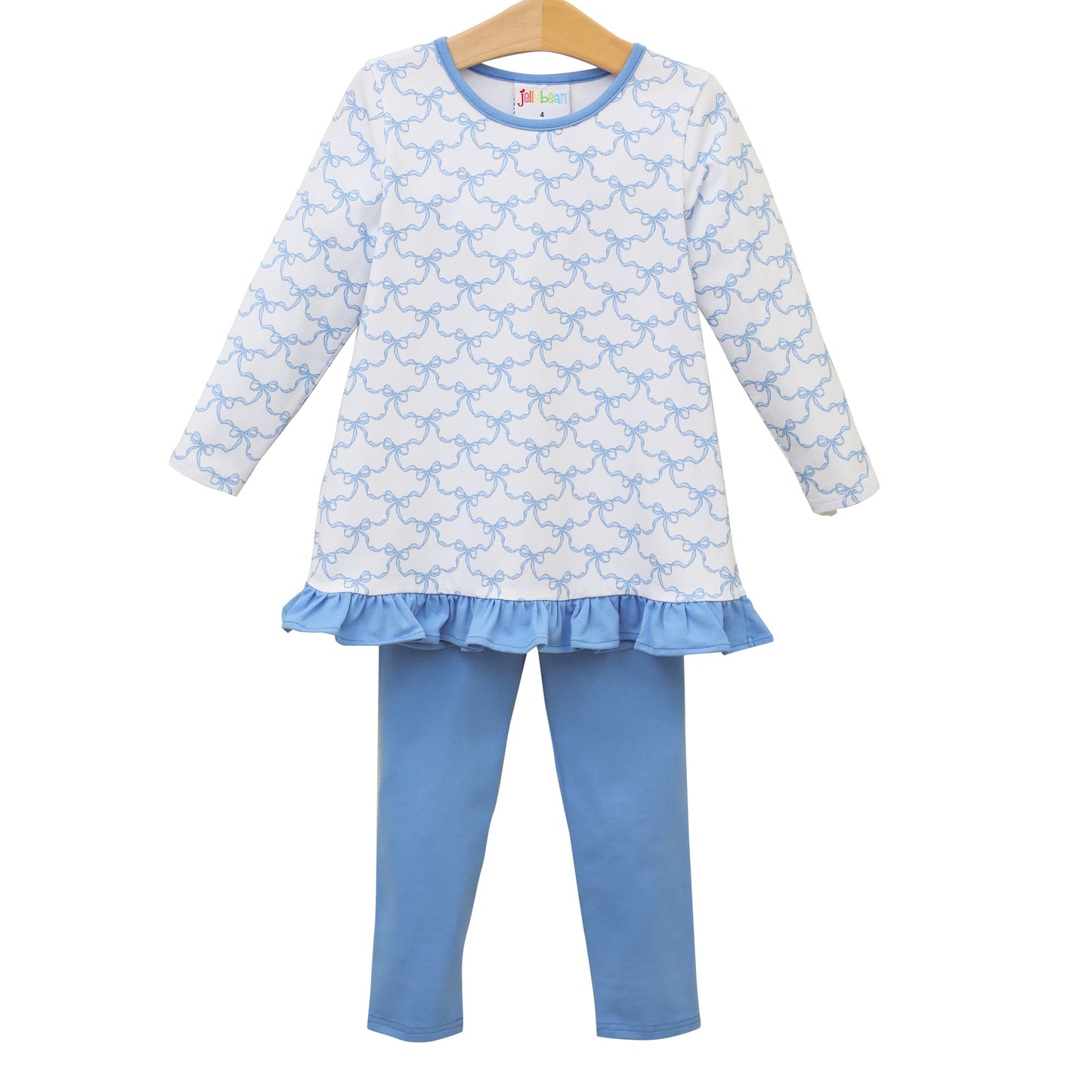 Blue Bow Trellis Pants Set
