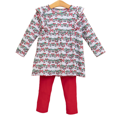 Bows and Baubles Flutter Pants Set