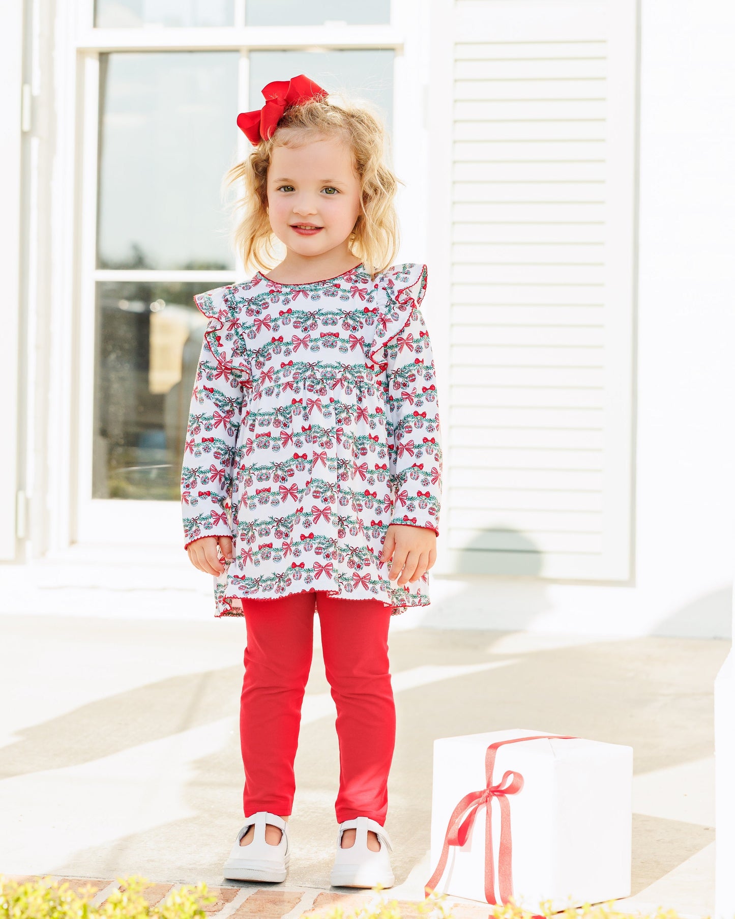 Bows and Baubles Flutter Pants Set