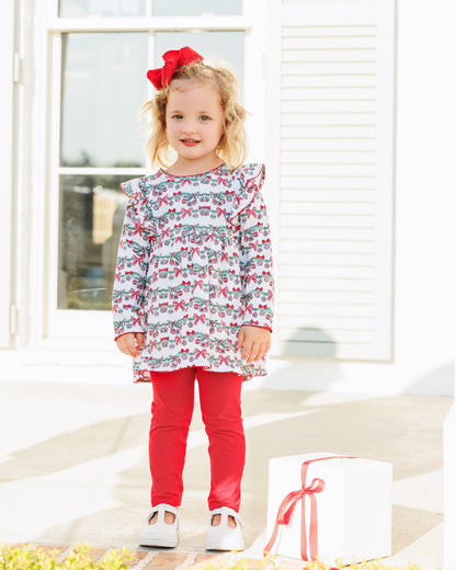 Bows and Baubles Flutter Pants Set