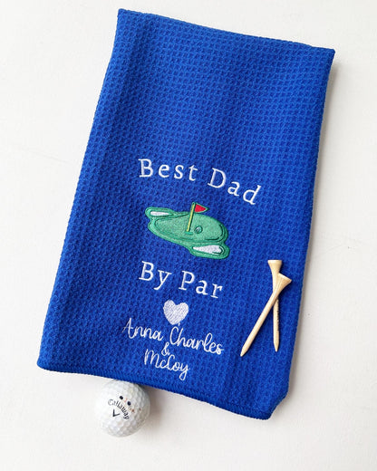 Customized Father's Day Golf Towel with clip for golf bag