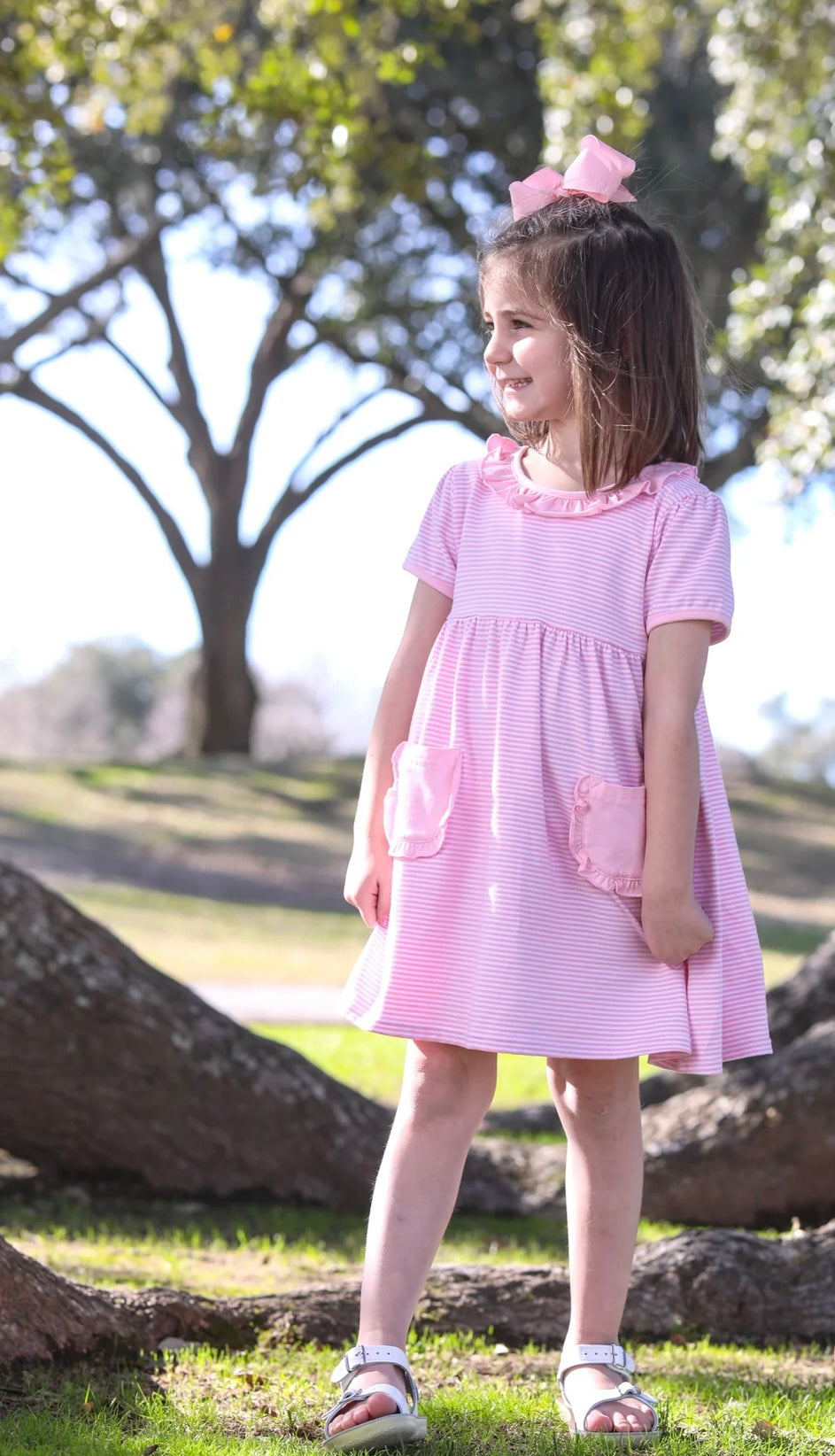 Eleanor Light Pink Dress PICK YOUR DESIGN CHEST CENTERED