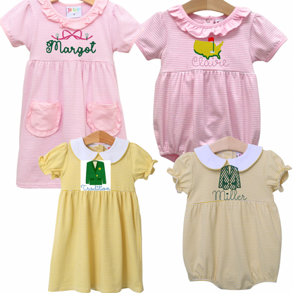 Charlotte Masters Yellow Dress PICK YOUR DESIGN CHEST CENTERED