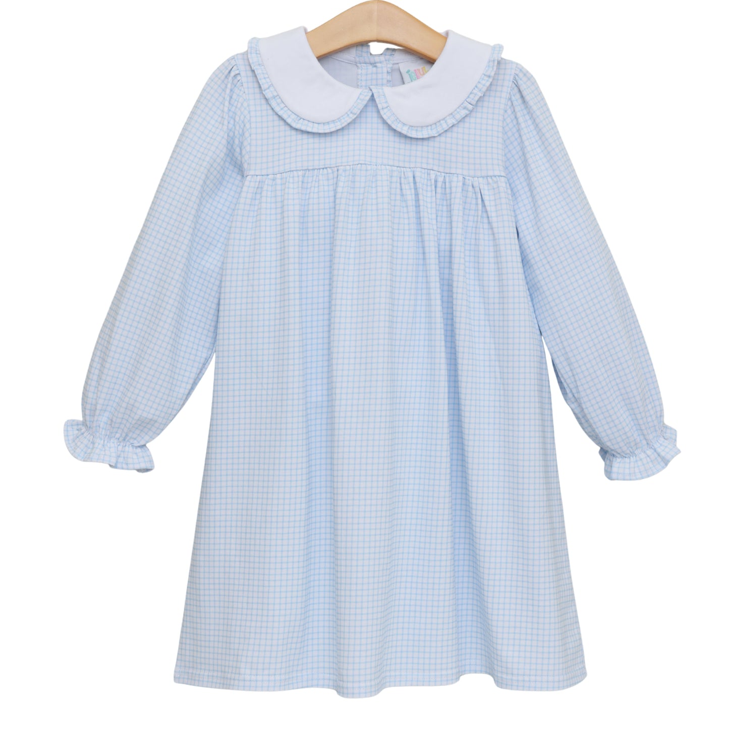 Catherine Light Blue Windowpane Dress