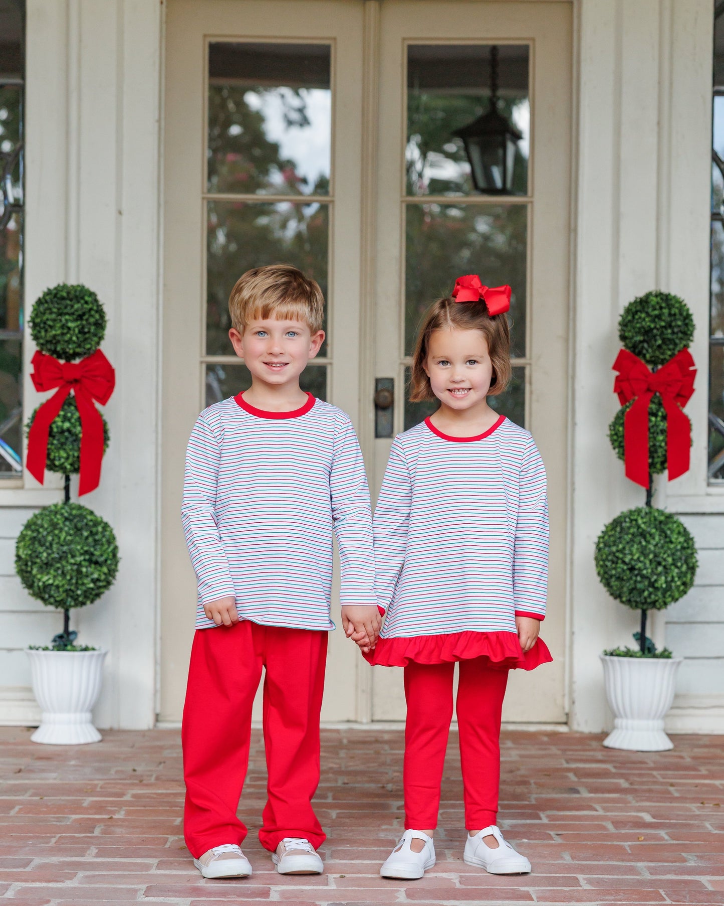 Christmas Candy Stripe Thomas Pants Set