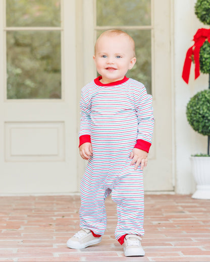 Candy Stripe Thomas Romper