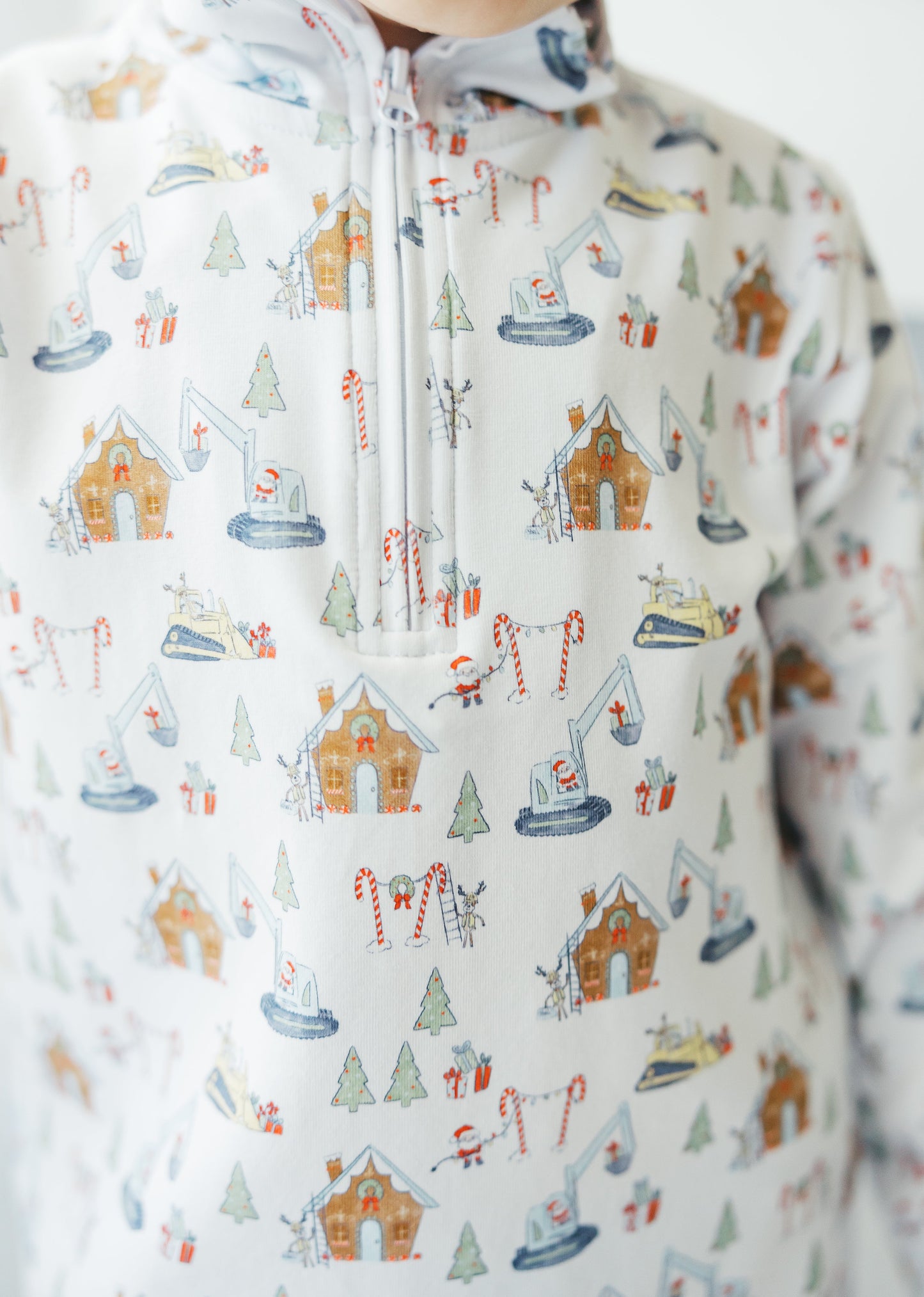 Christmas Construction 1/4 zip Pullover