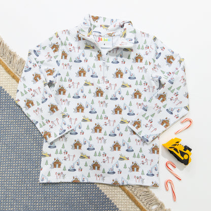 Christmas Construction 1/4 zip Pullover