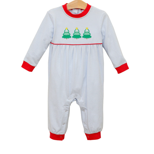 Christmas Tree Trio Romper Boy