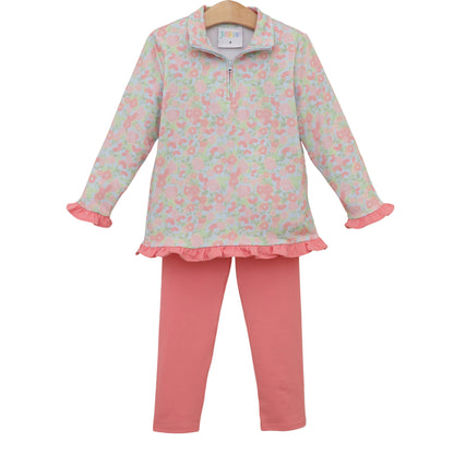 Cottage Blooms Ruffled Pullover Set