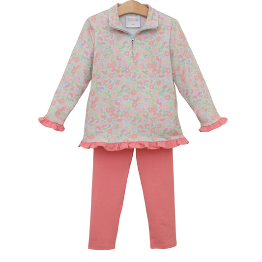 Cottage Blooms Ruffled Pullover Set