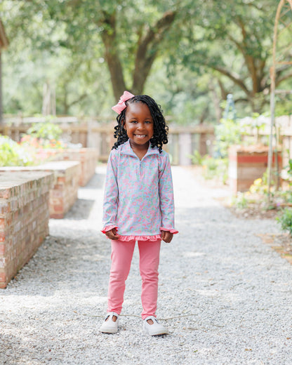 Cottage Blooms Ruffled Pullover Set